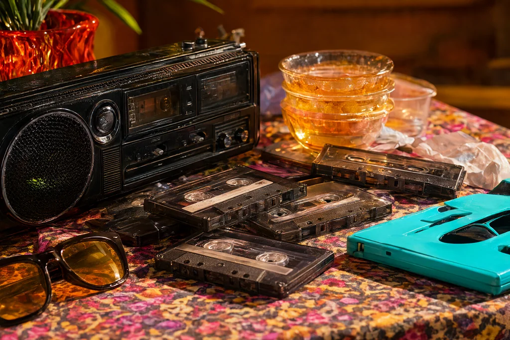Fiesta temática de los años 80 sin gastar de más